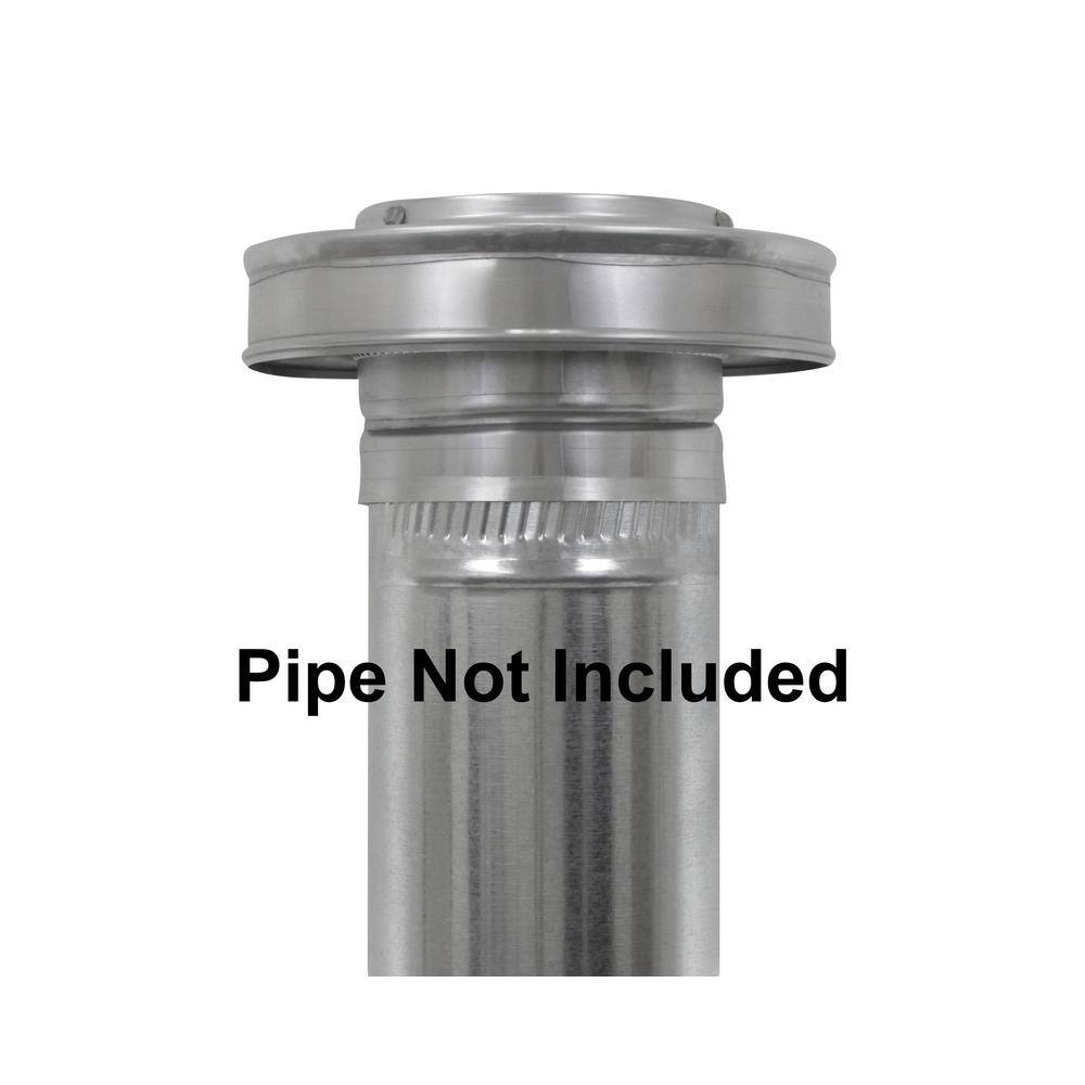 Active Ventilation 5 in. Dia Aluminum Vent Pipe Cap in Mill Finish VPC-5