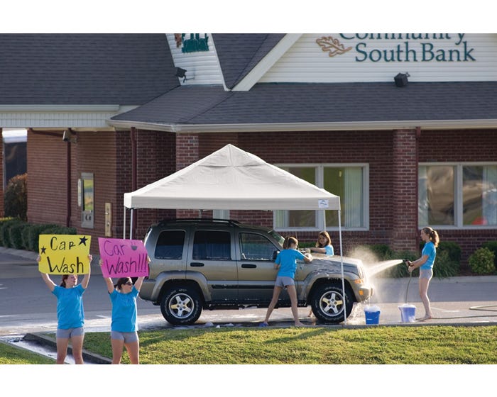 ShelterLogic 12 x 12 HD Series Pop Up Canopy， White Cover - 22538