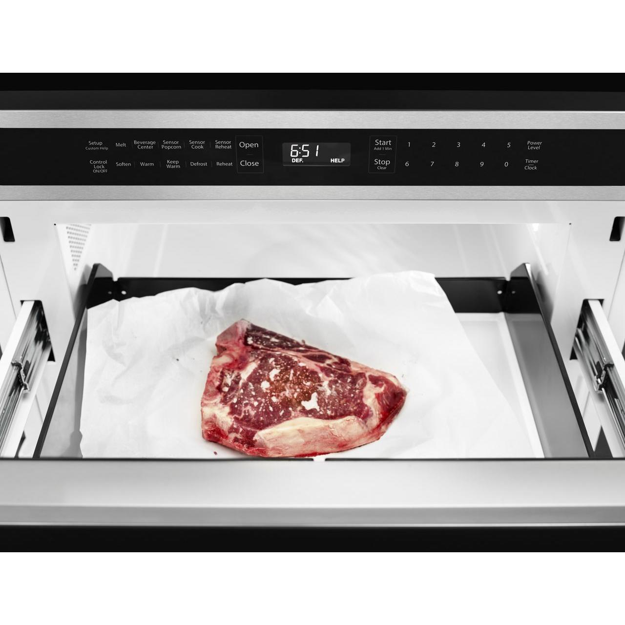 KitchenAid 24-inch, 1.2 cu. ft. Under-Counter Microwave Oven Drawer KMBD104GSS