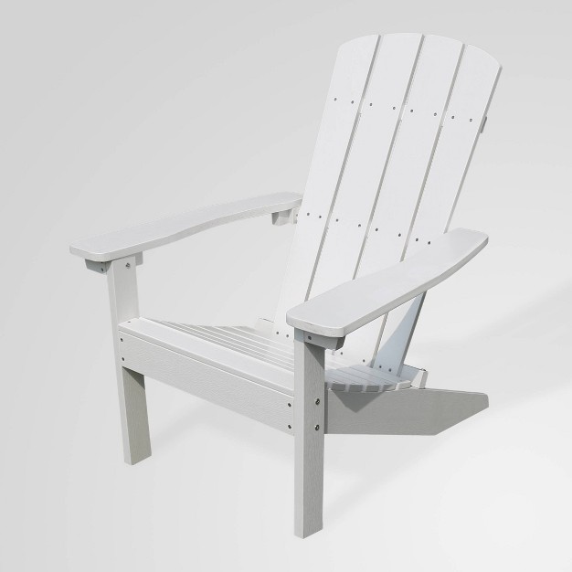 Lakeside Faux Wood Adirondack Outdoor Portable Chair White Merry Products