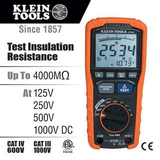 Klein Tools Digital Insulation Resistance Tester Multimeter ET600