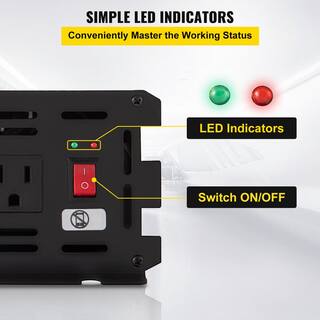 VEVOR 2300-Watt DC 24-Volt to AC 120-Volt Power Inverter Modified Sine Wave Inverter with LCD Display Remote Controller Z2300W-24-120SCYVV9