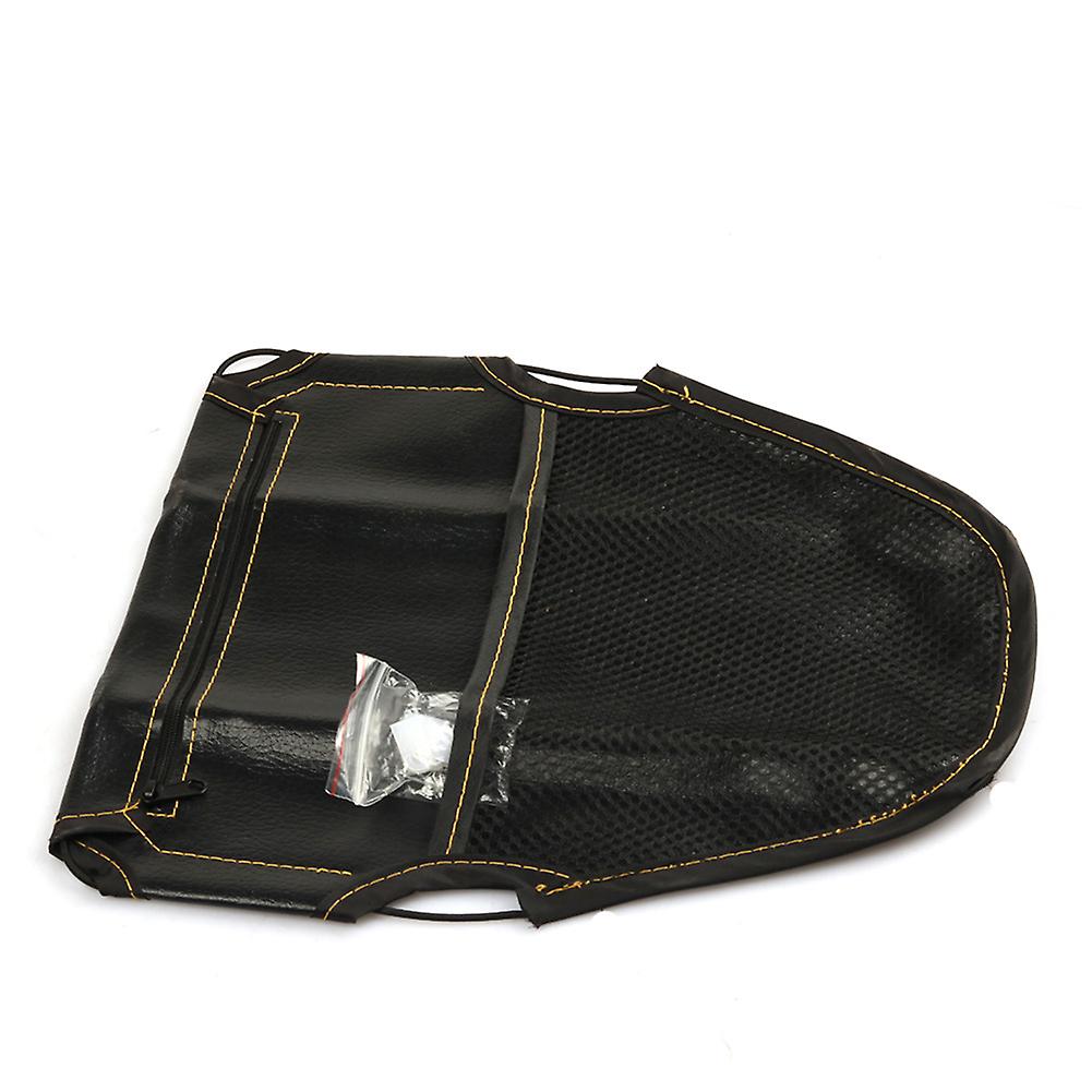 Motorcycle Seat Bag Under Seat Storage Bag Pu Leather Motorcycle Scooter Under Seat Bag Storage Pouch Bag Organizer Black