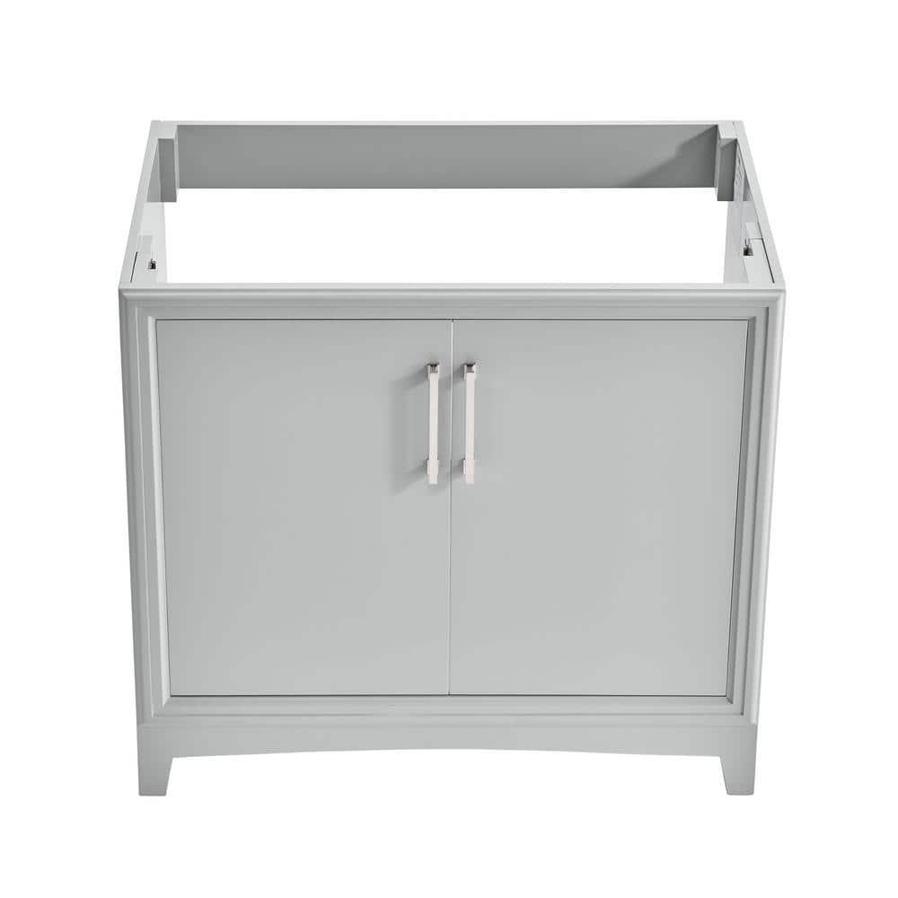 Glacier Bay Hillcroft 36 in W x 215 in D x 34 in H Bath Vanity Cabinet without Top in Light Gray