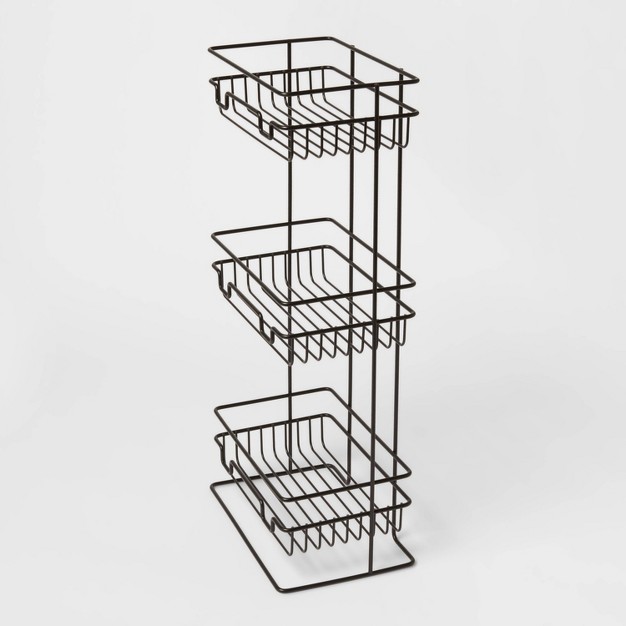 3 Tier Round Wire Shower Storage Tower