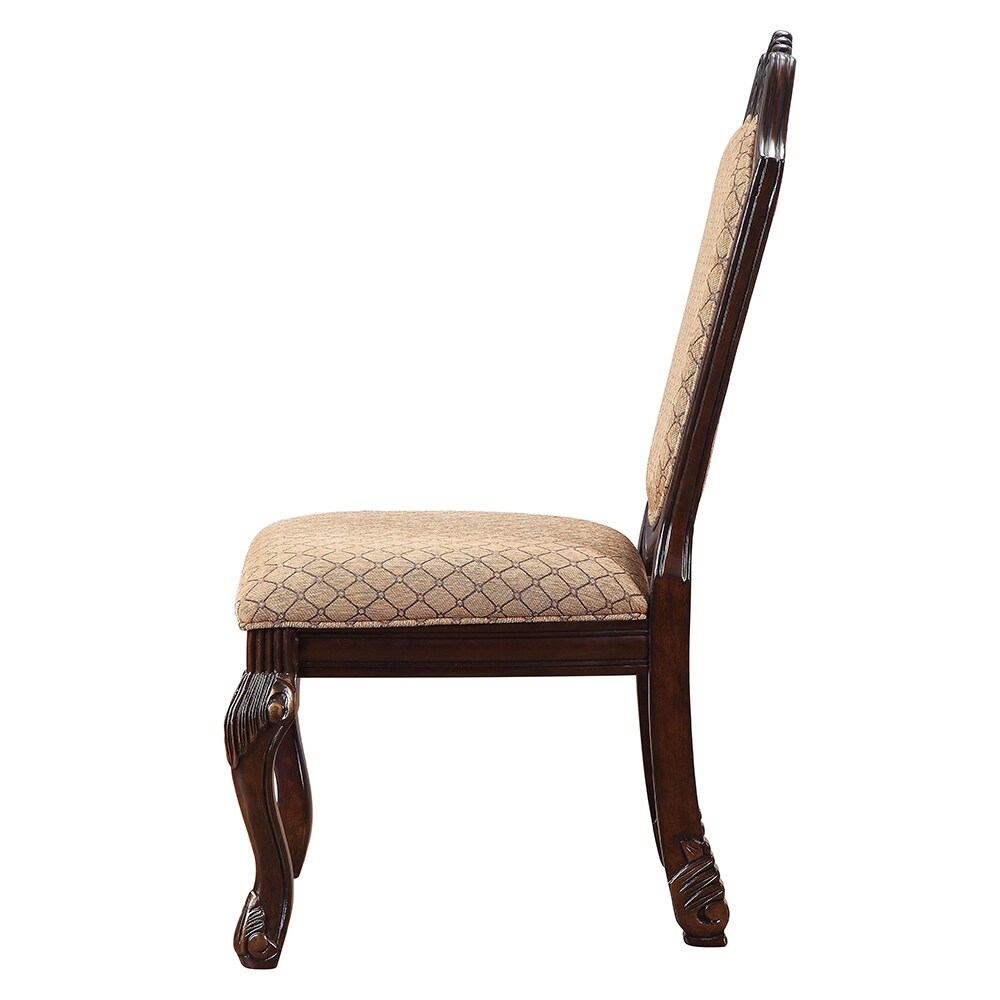 Chateau De Ville Side Chair (Set 2) in Fabric   Espresso