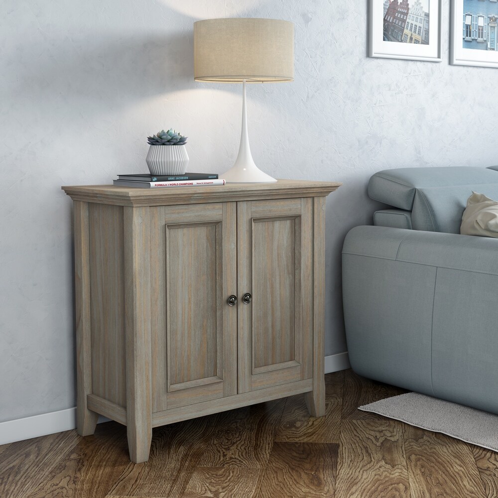 WYNDENHALL Halifax Solid Wood Transitional Low Storage Cabinet   32\