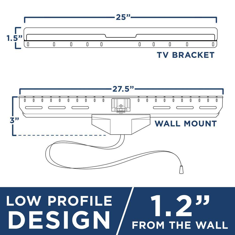 mount-it! No Stud TV Wall mount-it! for Screens up to 80 in. MI-376