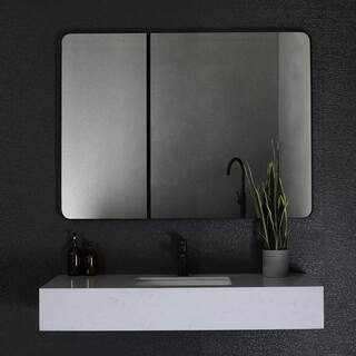 niveal 48 in. W x 36 in. H Rectangular Framed Wall Bathroom Vanity Mirror SM-4836MB