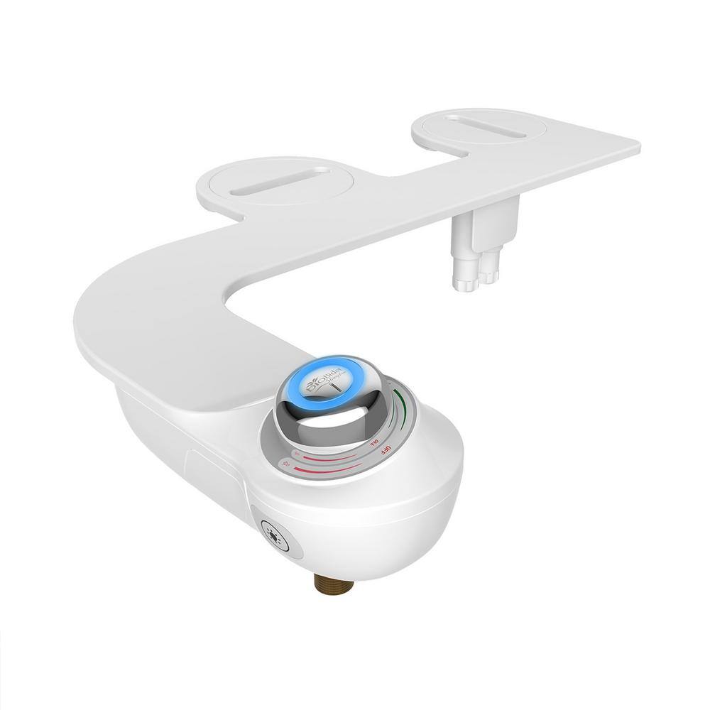 BIO BIDET Slim Glow Non-Electric Bidet Attachment System in White SlimGlow