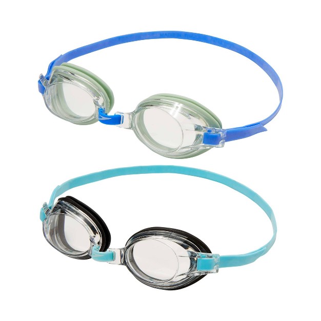 Speedo Kids x27 2pk Splasher Swim Goggles Black hemlock