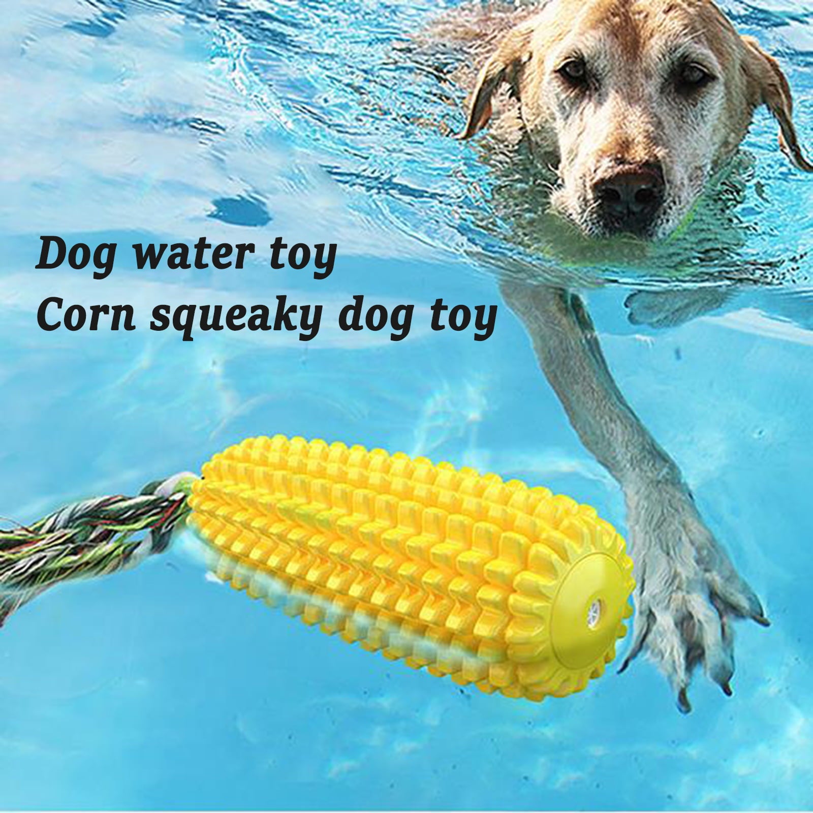 Dog Chew Toys， Puppy Toothbrush for Cleaning Teeth，Dog Squeak/Non-Squeak Toys Interactive Corn Toys， Dog Toys Aggressive Chewers for Small/Medium/Large Dog