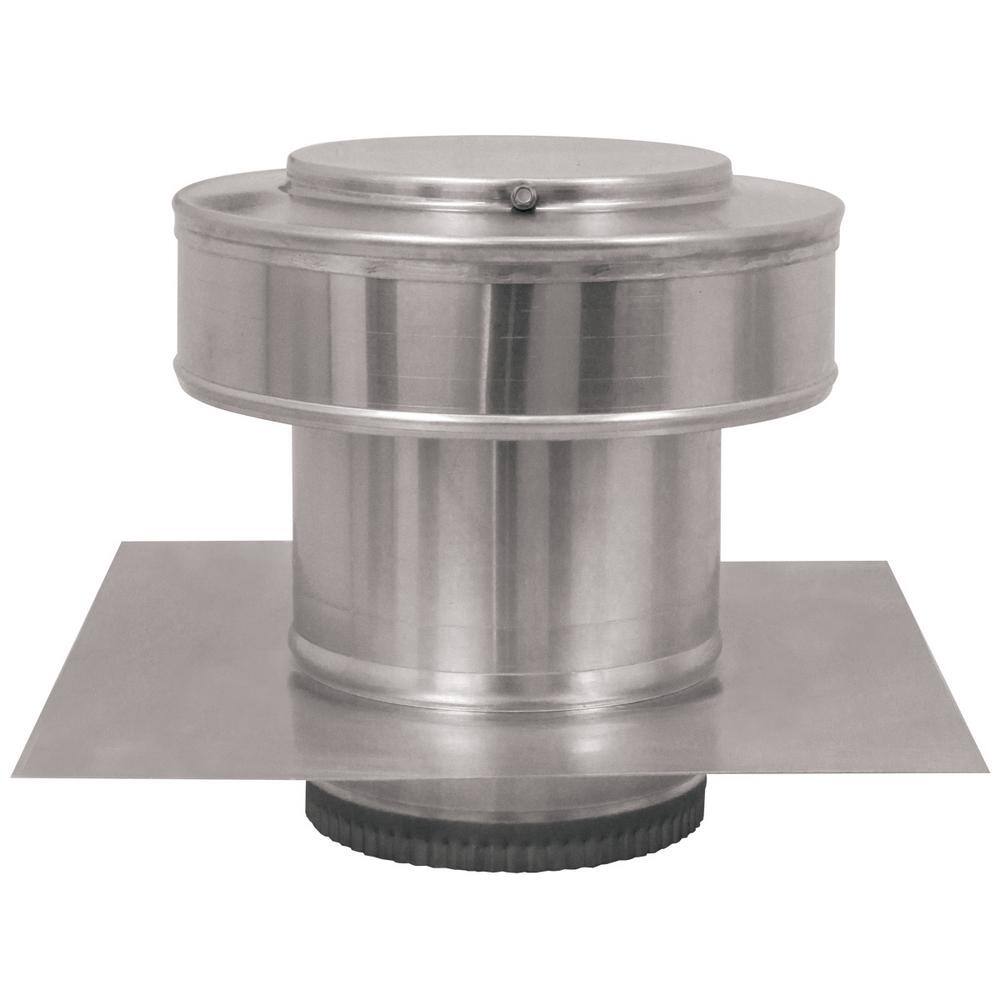 Active Ventilation 6 in. Dia Aluminium Round Back Roof Jack with 4 in. Collar and 2 in. Tail Pipe RBV-6-C4-TP