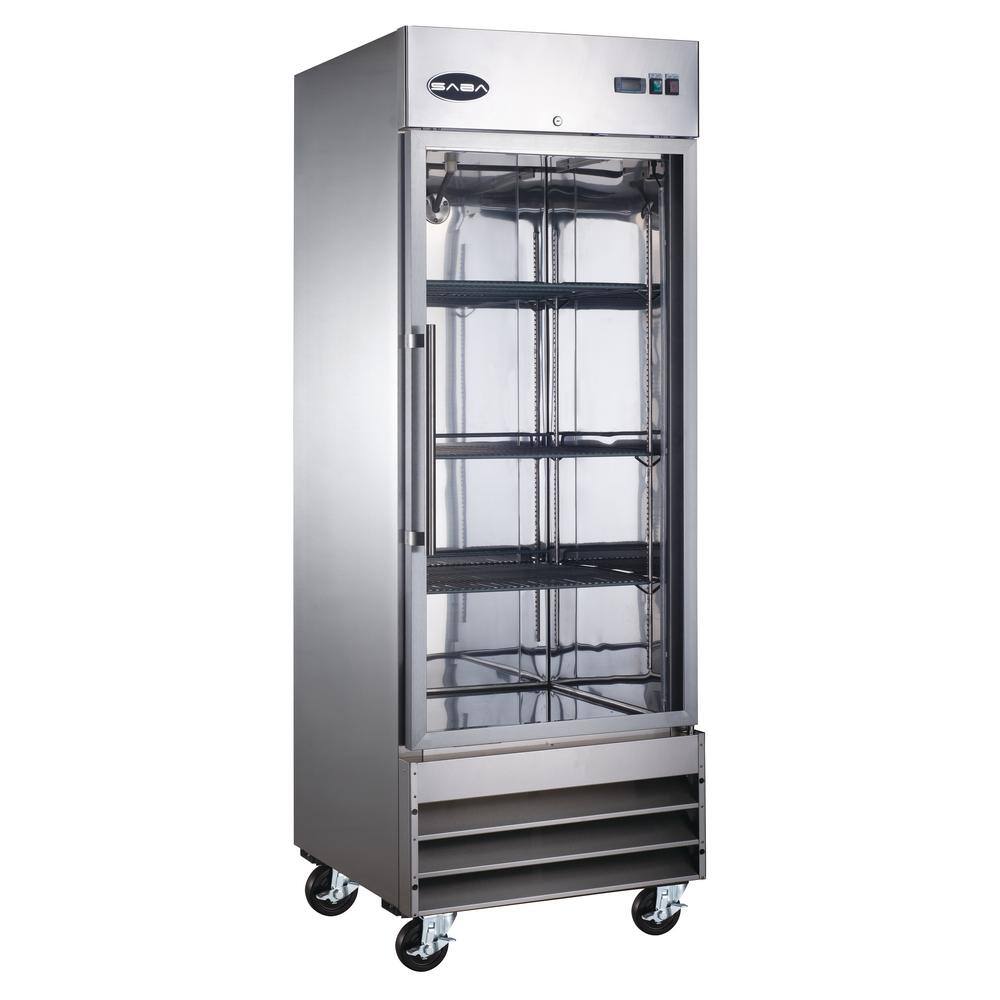 SABA 23 cu. ft. One Glass Door Commercial Reach In Upright Freezer in Stainless Steel S-23FG