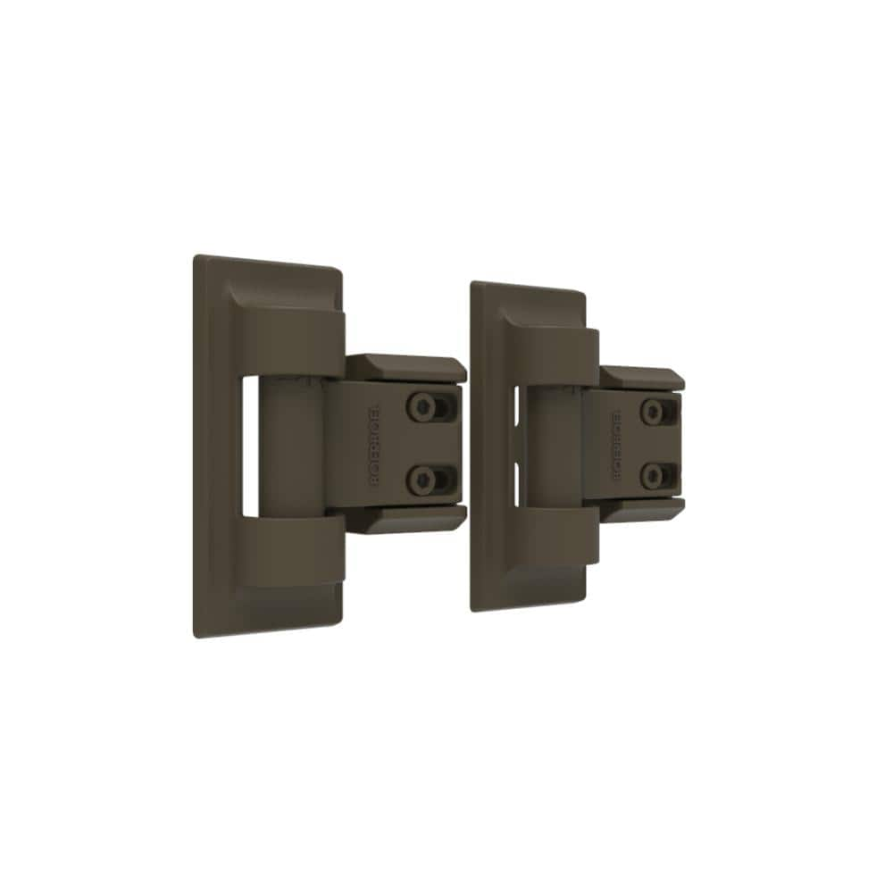 Barrette Outdoor Living 3.875 in. x 4.812 in. Steel Light Bronze Standard Wrap Hinge (2-Pack) 73025514