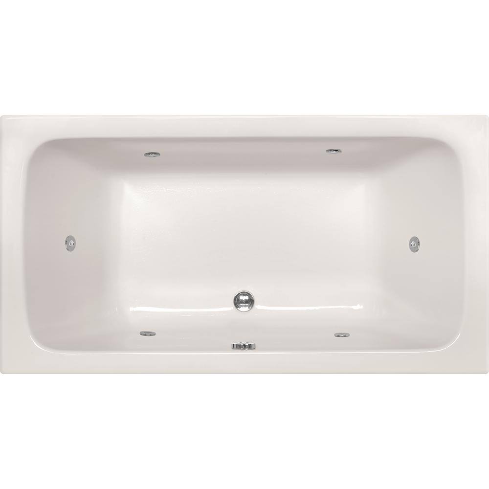 Hydro Systems Kira 72 in. x 32 in. Rectangular Drop-in Whirlpool Bathtub in White KIR7232AWP-WHI