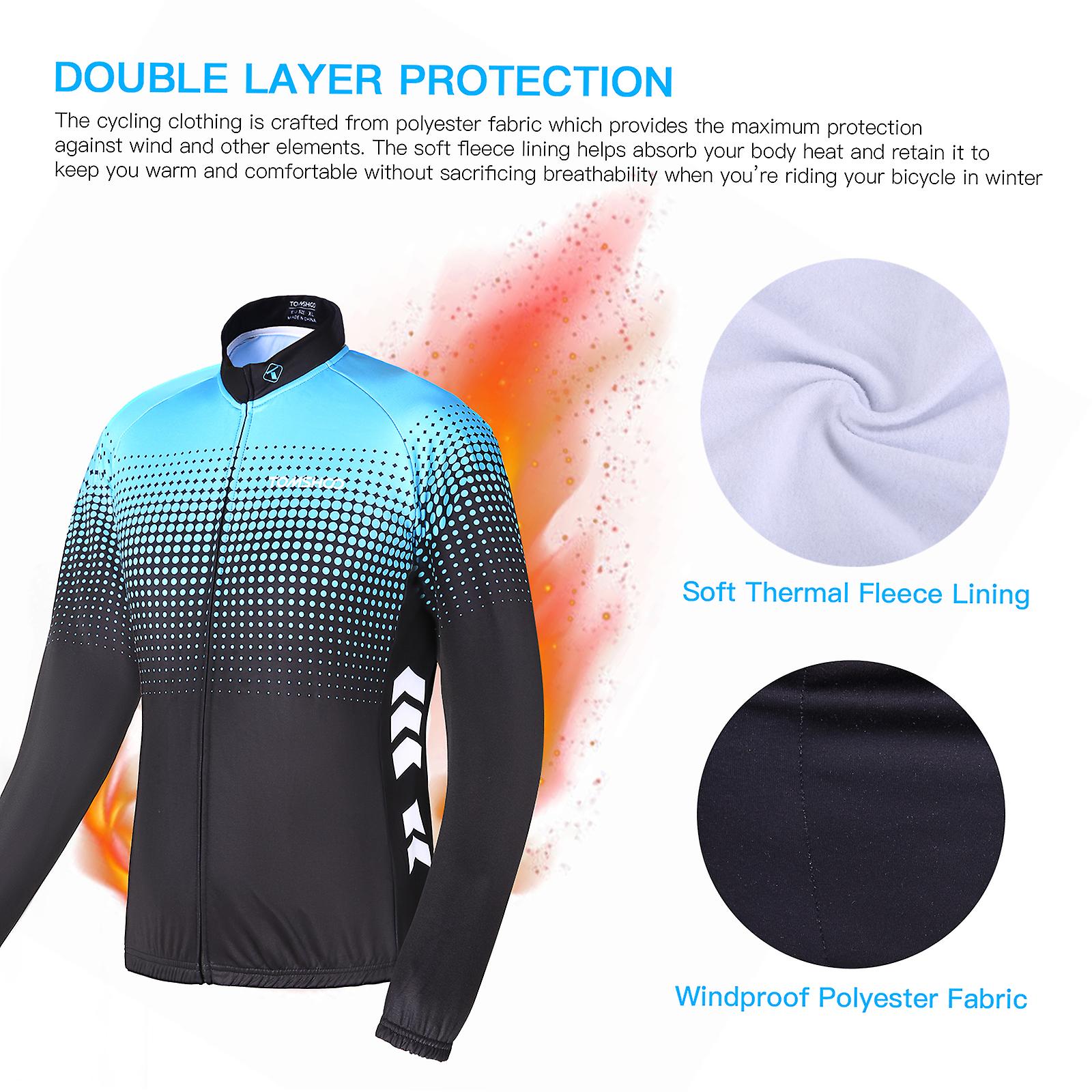 Men's Cycling Suit Long Sleeve Sportswear Windproof Cycling Clothing Set With Thermal Fleece Jersey + 3d Padded Pants Trousers Yellow S