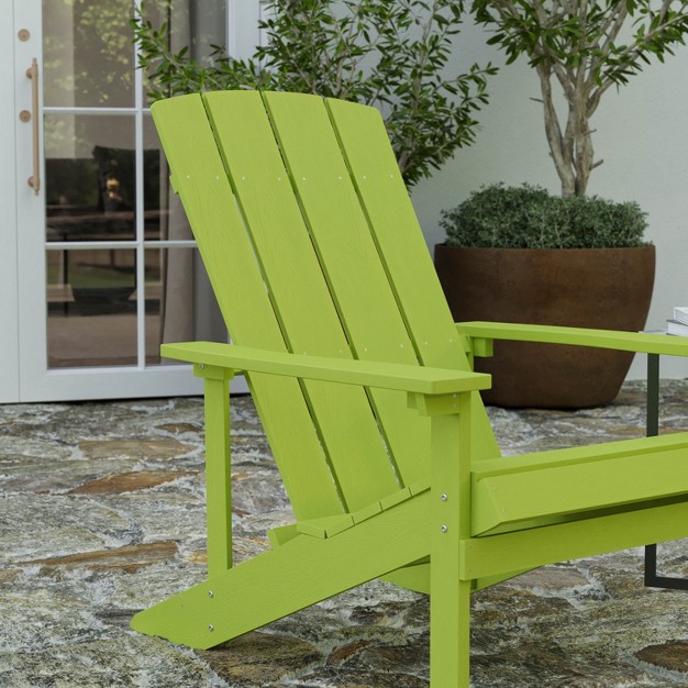 Merrick Lane All weather Poly Resin Wood Adirondack Chair