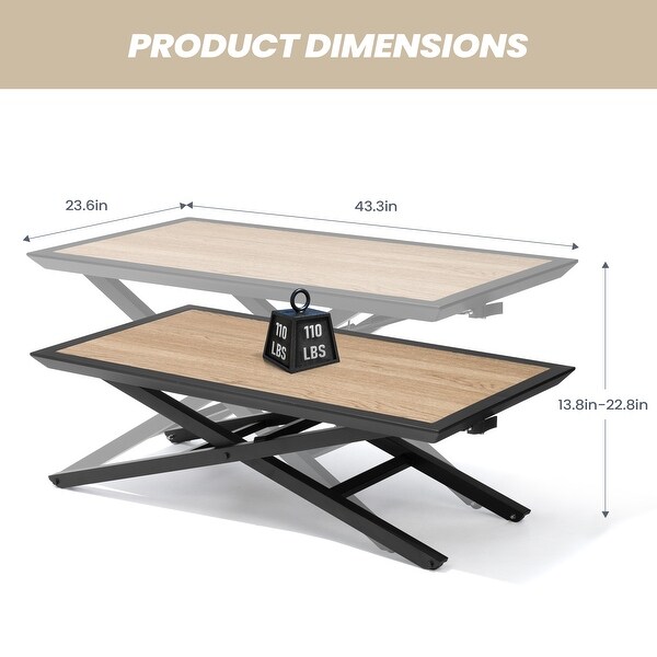 Outdoor Adjustable Height Aluminum Table Coffee Tea Table