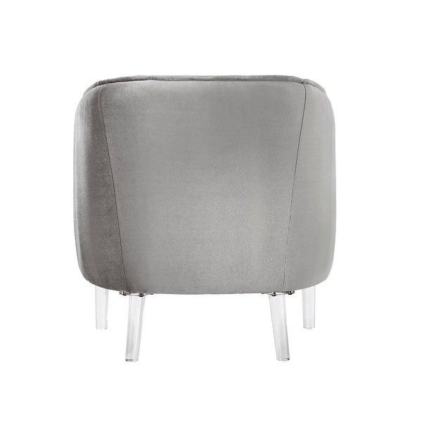 Vianne Velvet/ Acrylic Leg Accent Chair by iNSPIRE Q Bold