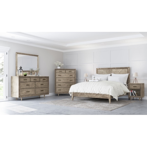 Abbyson Retro Mid-century Modern Wood 6-piece Bedroom Set - - 27173336