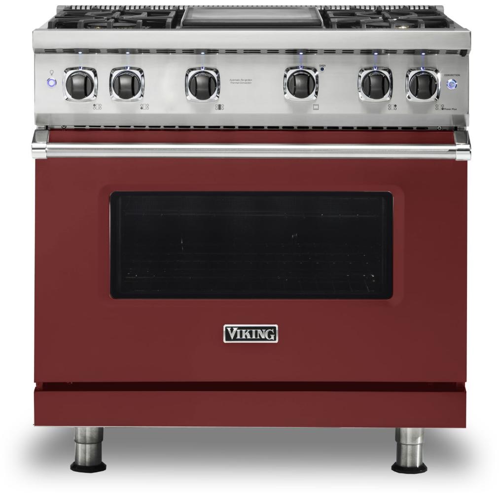 Viking 36-inch Freestanding Gas Range with GourmetGlo VGR536-4GRE