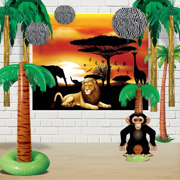 Beistle 53046 Safari Insta Mural  complete wall de...