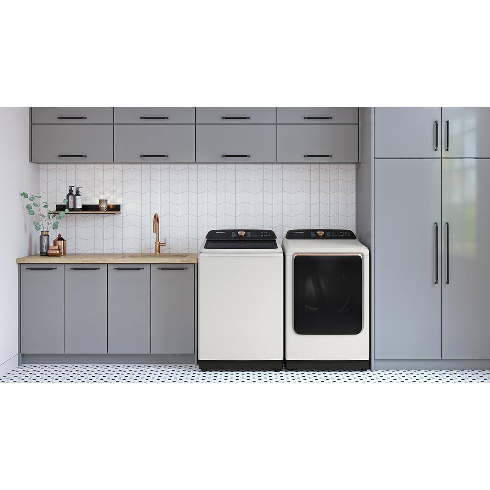  7.4 cu. ft. Smart High-Efficiency Vented Electric Dryer with Steam Sanitize+ in Ivory DVE55A7300E