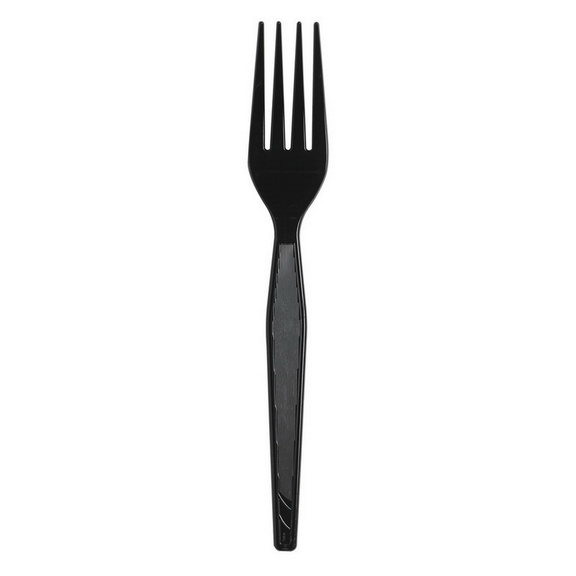 Dixie Heavy Weight Polystyrene Black Fork  1000 Co...