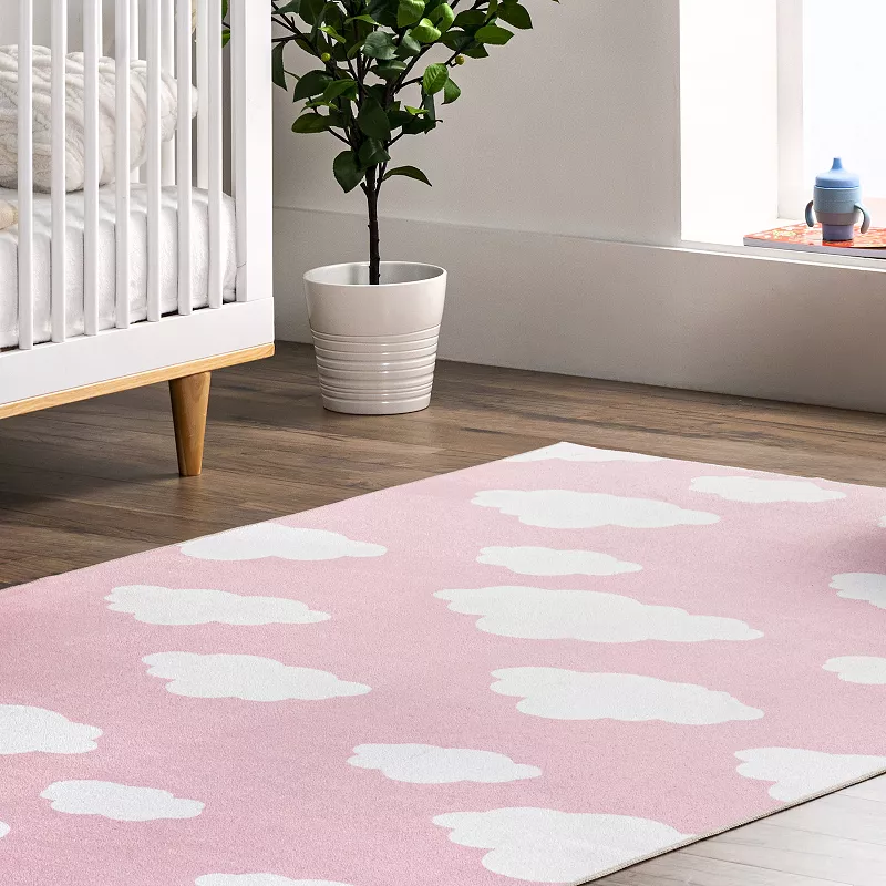 nuLOOM Lilia Machine Washable Kids Cloud Area Rug