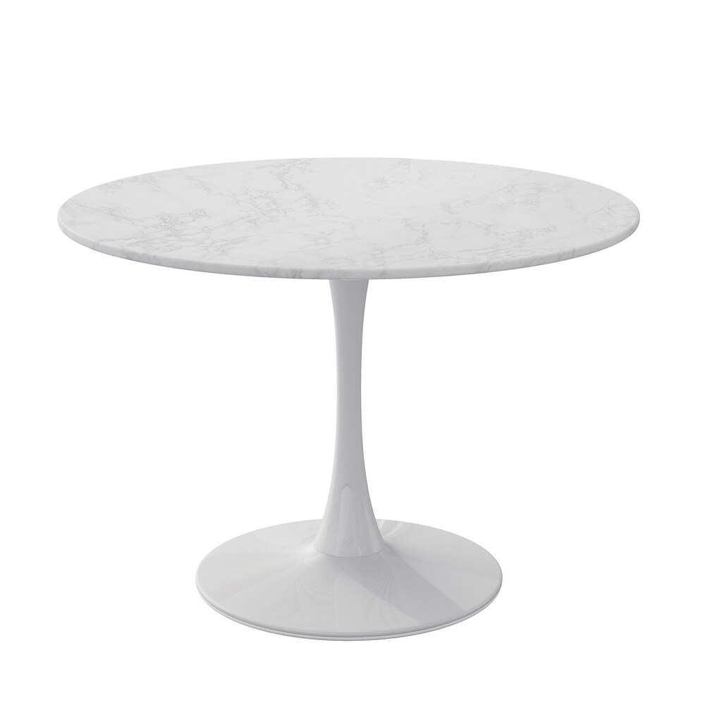 Modern Round Dining Table with Marble Table Top