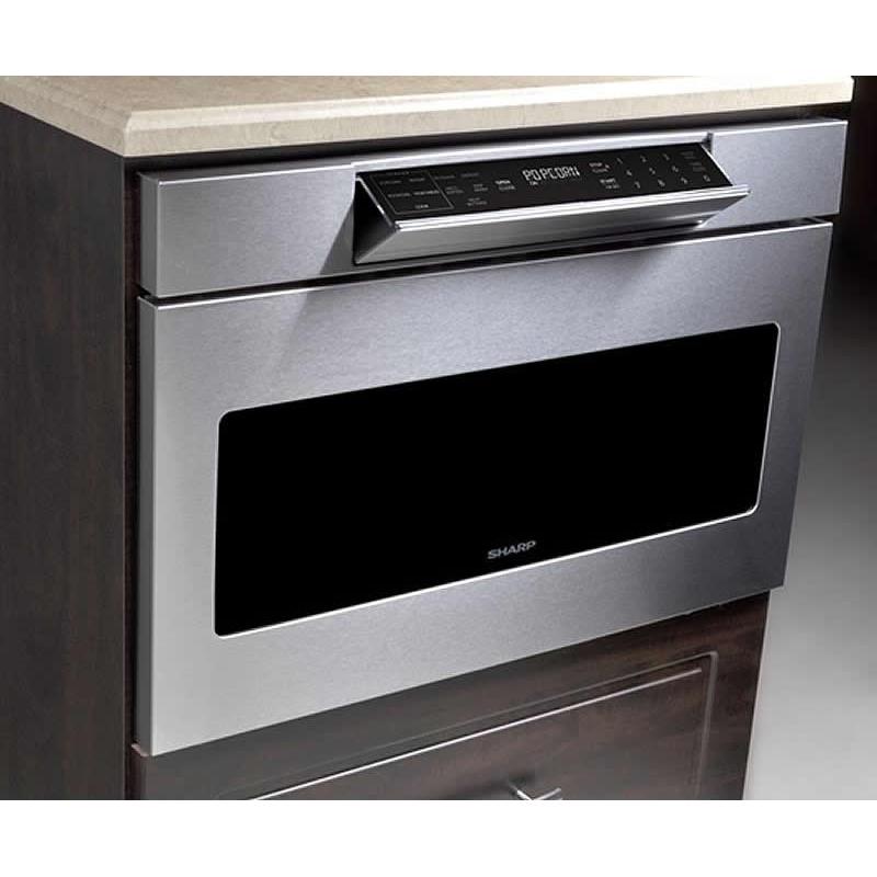 Sharp 24-inch, 1.2 cu. ft. Built-In Drawer Microwave SMD2477ASC