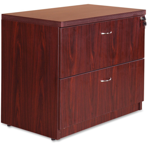 Lorell Chateau Series Mahogany Laminate Desking - 2-Drawer (34312)