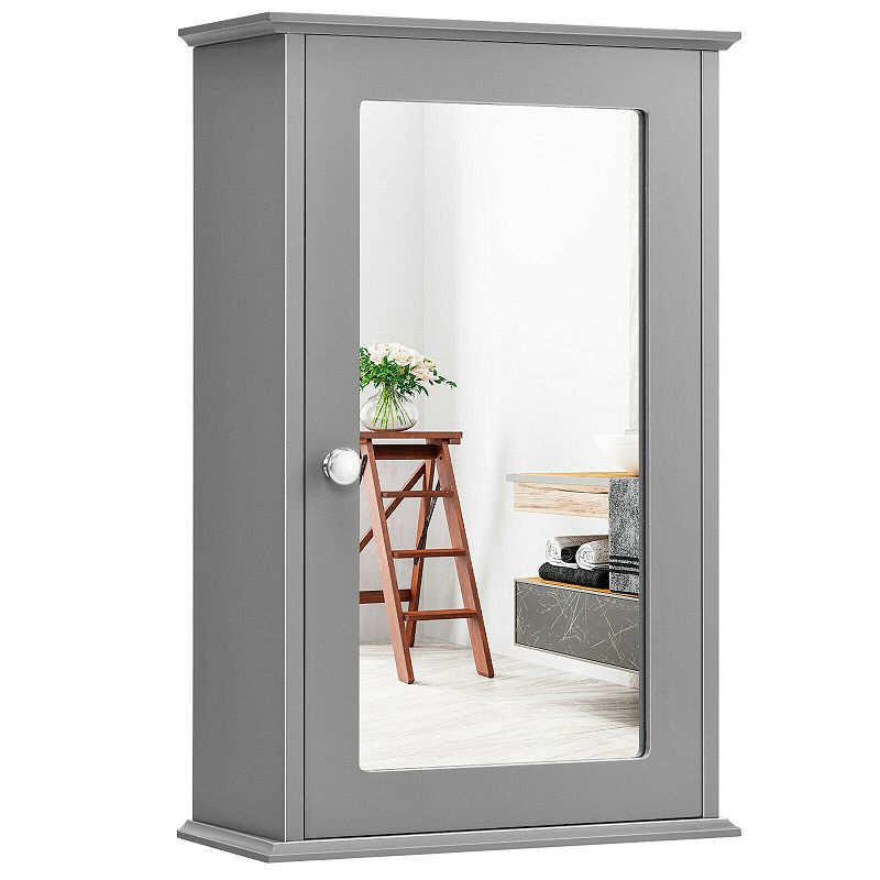 Bathroom Wall Cabinet With Single Mirror Door