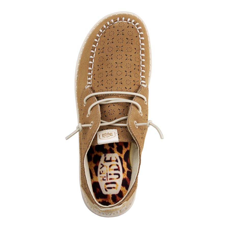 Wendy Mid Suede Boho - Cognac