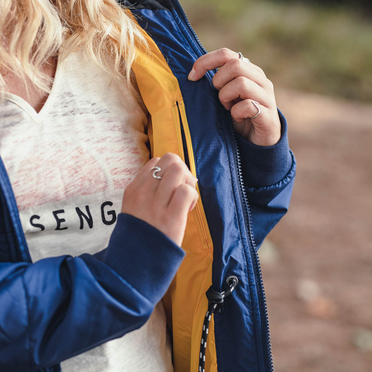 Flora Long Recycled Insulated Jacket - Rich Navy