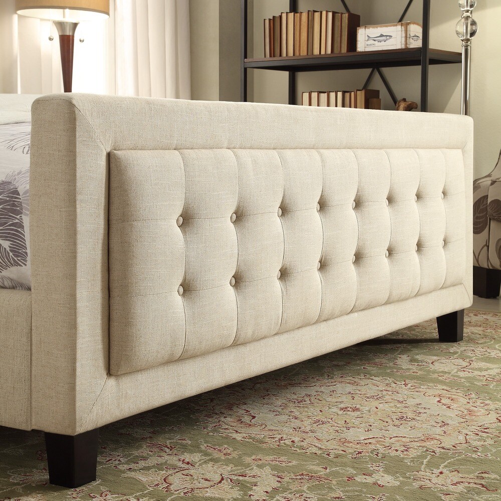 Bellevista Square Button tufted Upholstered Bed by iNSPIRE Q Bold