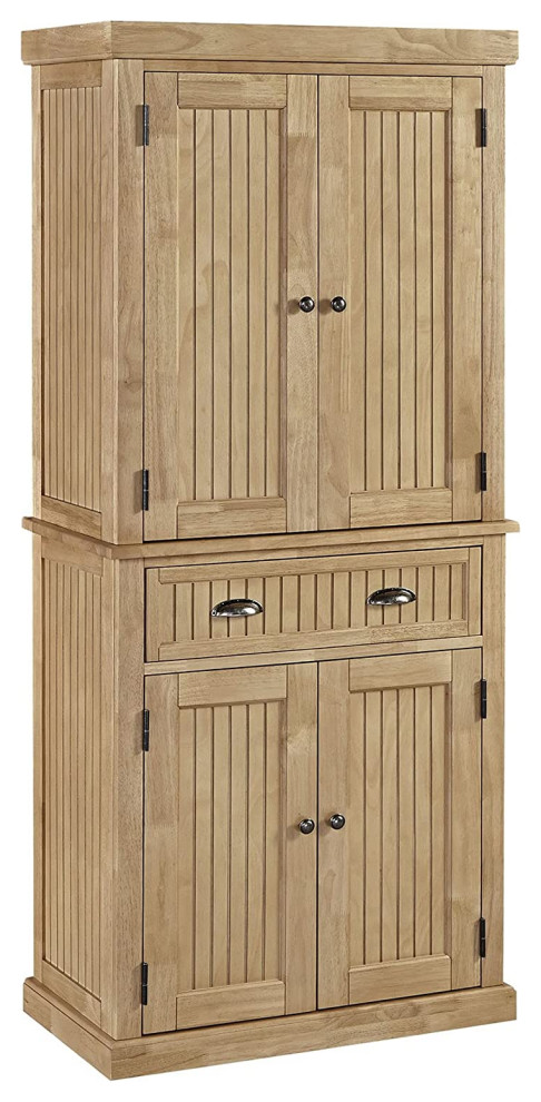 Traditional Storage Cabinet  Hardwood Frame With 4 Doors  ampDrawers  Brown Finish   Contemporary   Accent Chests And Cabinets   by Decor Love  Houzz