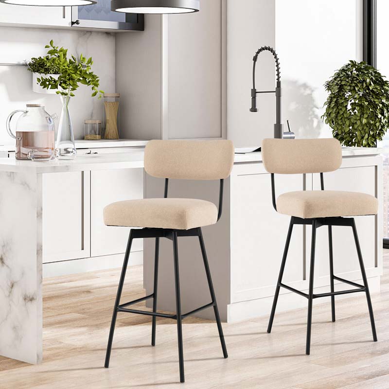 2 Pcs 360° Swivel Bar Stools 29