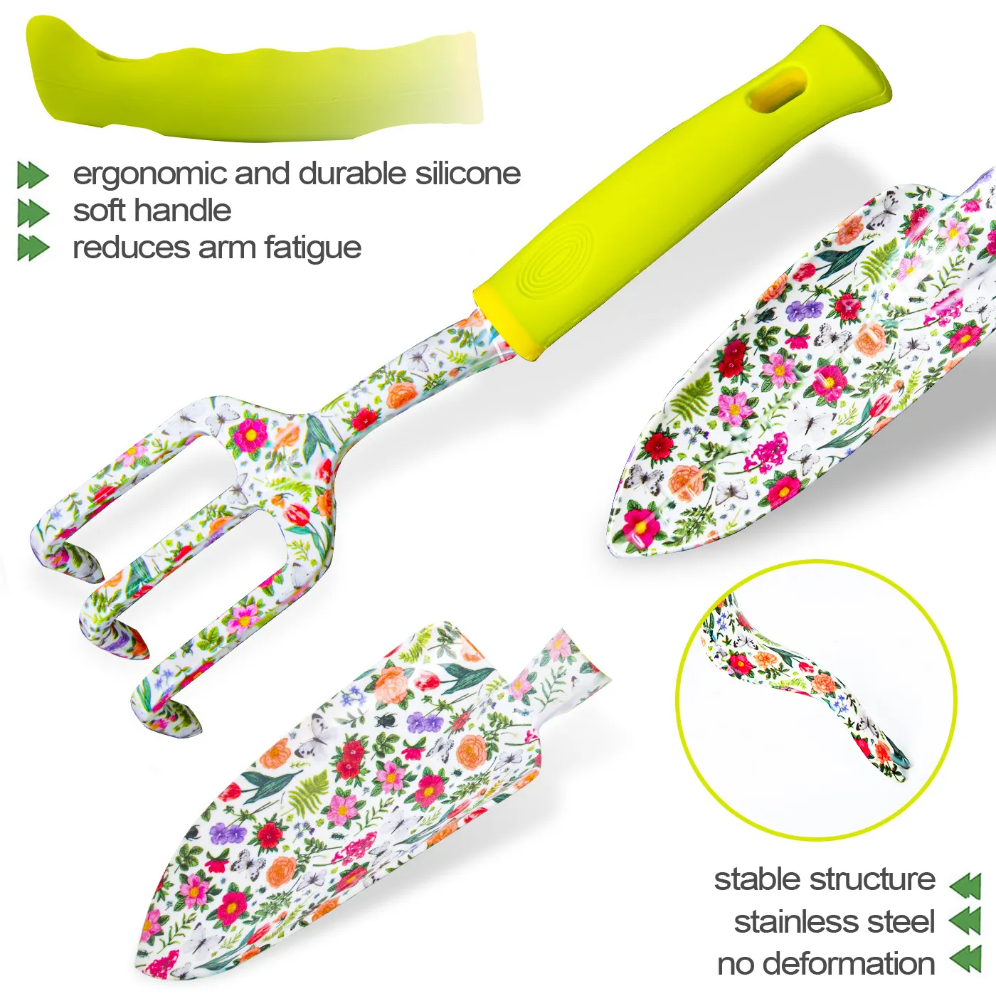 Heavy Duty Tool Kit Lady Floral Aluminum oy Small Hand Tools Mini Garden Tool Set With Bag
