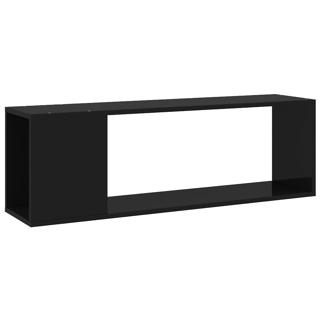 Tv Cabinet High Gloss Black 100x24x32 Cm Engineered Wood