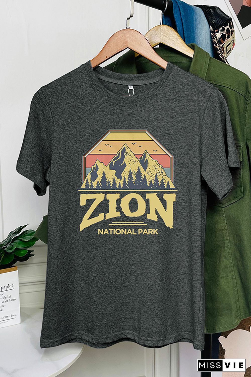 Zion National Park Graphic T-Shirt Wholesale