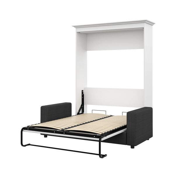 Bestar Versatile by Bestar 2-Piece Full Wall Bed and Sofa Set - White and Grey