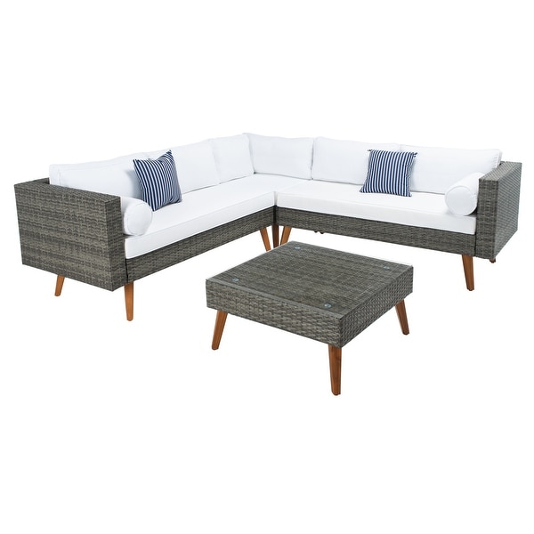 SAFAVIEH Outdoor Living Analon Outdoor Sectional Set