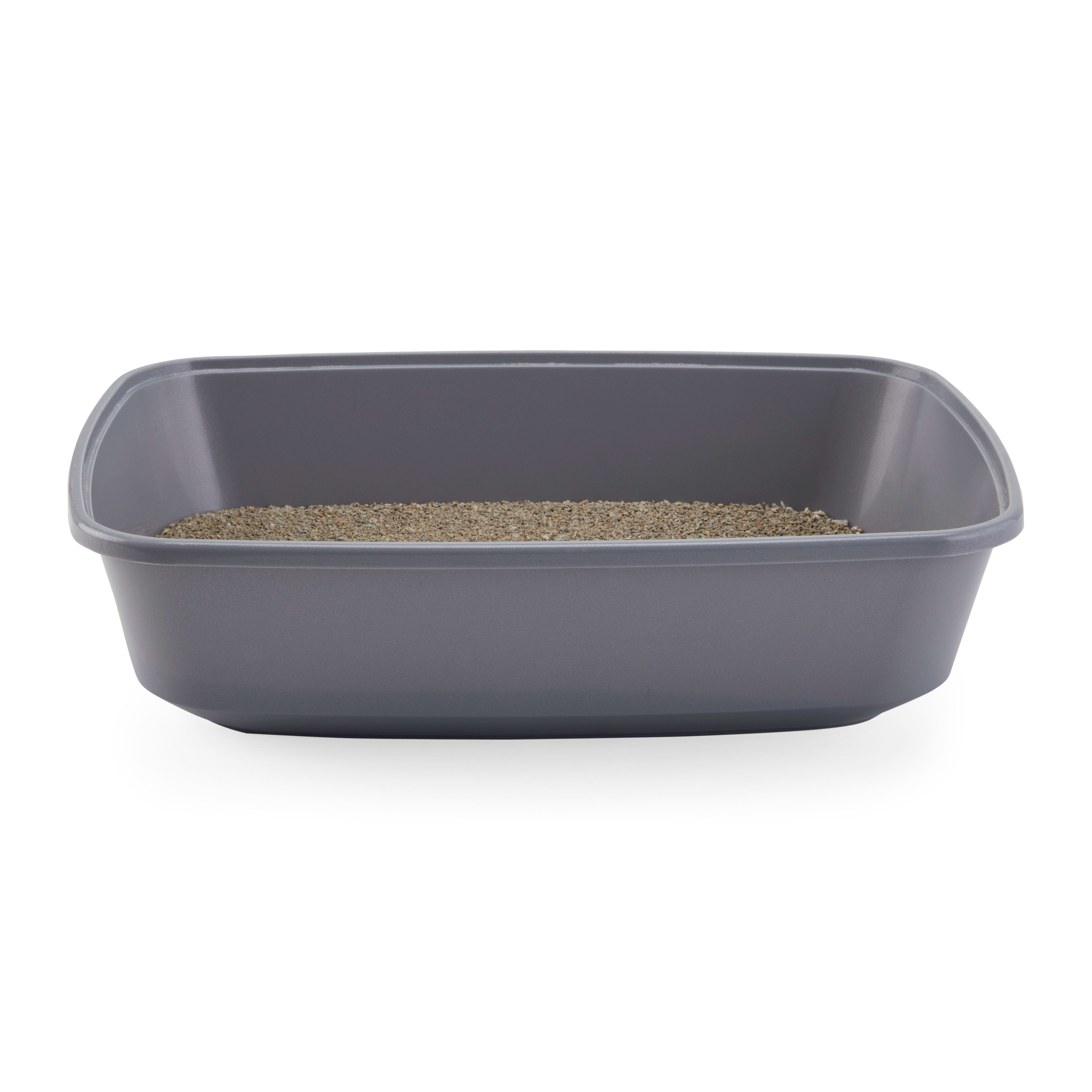 So Phresh Grey Open Kitten Cat Litter Box， 14