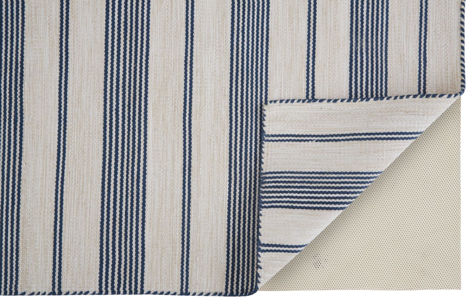 Granberg Hand Woven Blue and Ivory Rug by BD Fine