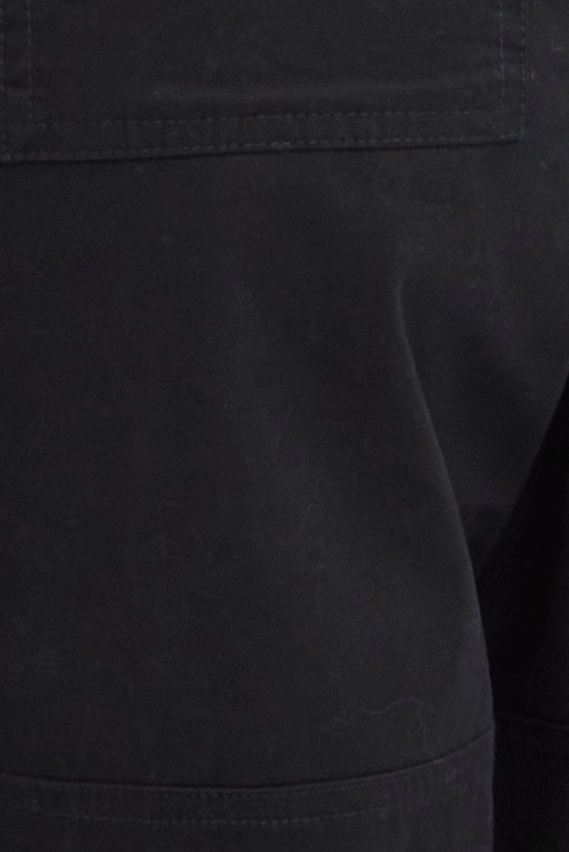 Black Cargo Pants Wide Leg