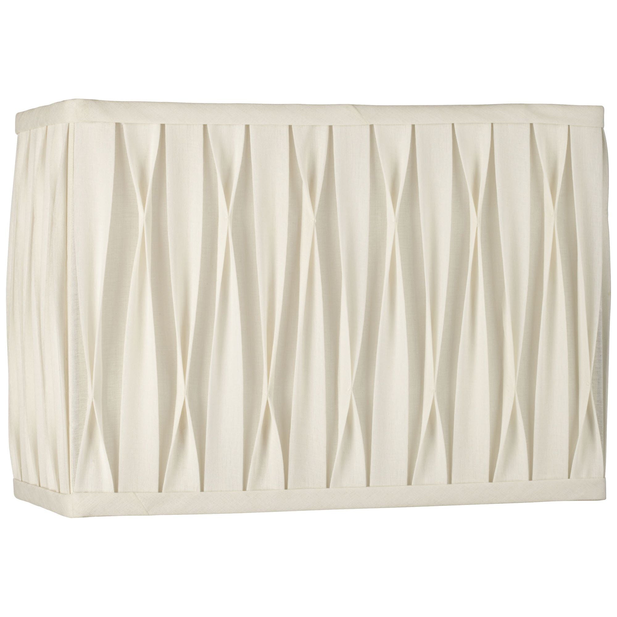 Springcrest White Pinched Pleat Medium Rectangle Lamp Shade 14