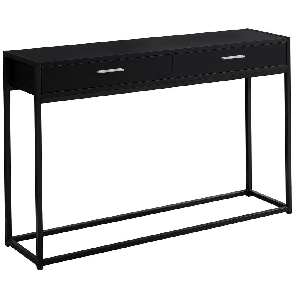 Accent Table  Console  Entryway  Narrow  Sofa  Storage Drawer  Living Room  Bedroom  Metal  Laminate  Contemporary