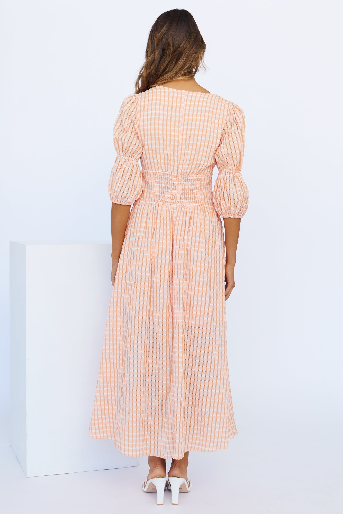 Heart Shaker Midi Dress Orange